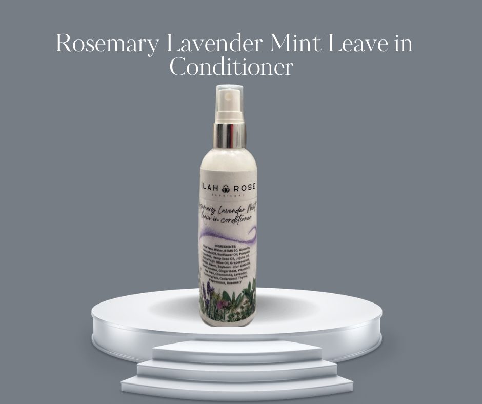 Rosemary lavender mint leaves in conditioner